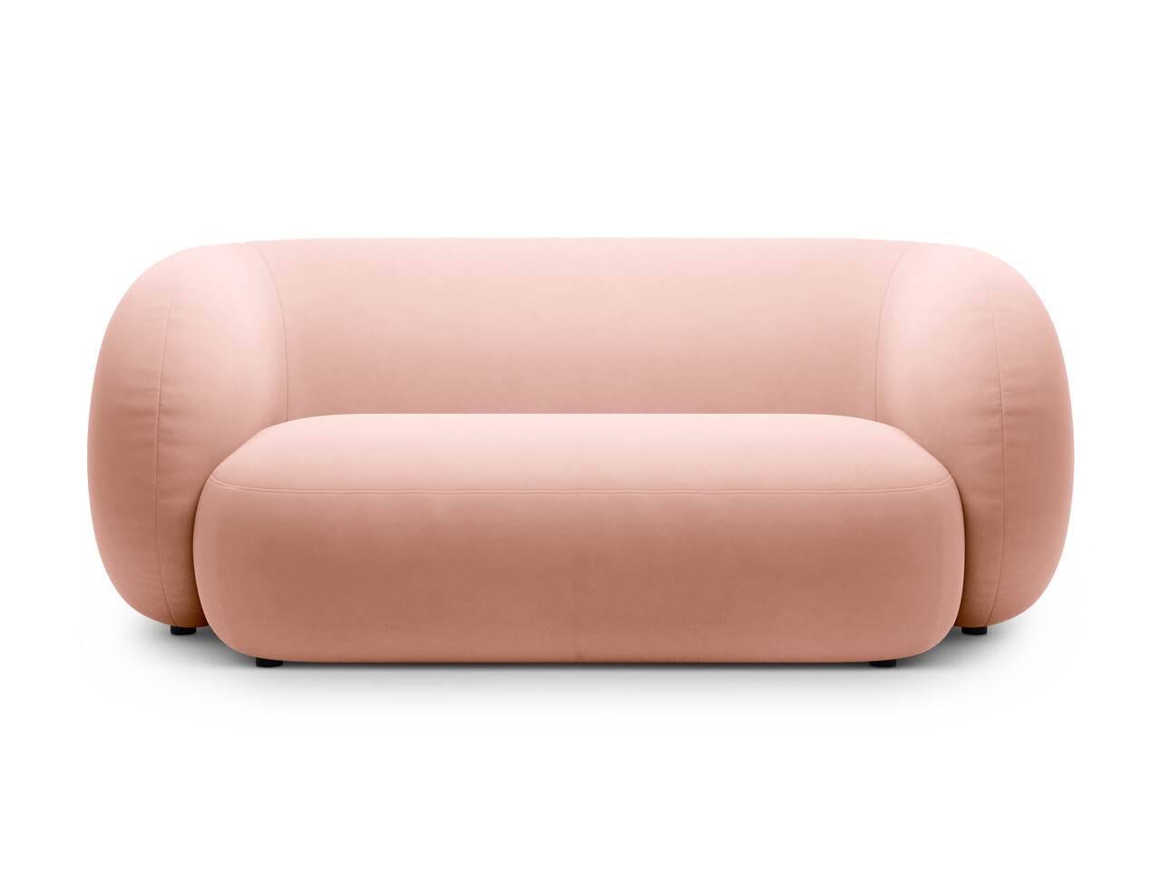 Canapea modulara 2 locuri, Kate, Micadoni Home, 183x99x76 cm, catifea, roz - imagine 5